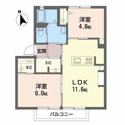 メゾンソレイユBの物件間取画像